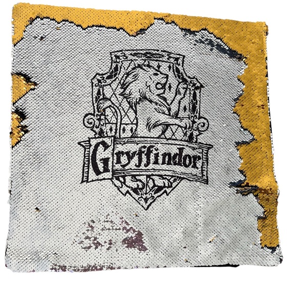 unbranded Other - Gryffindor Sequin Reversible Pillow Cushion Gold & Black 15” zippered case.